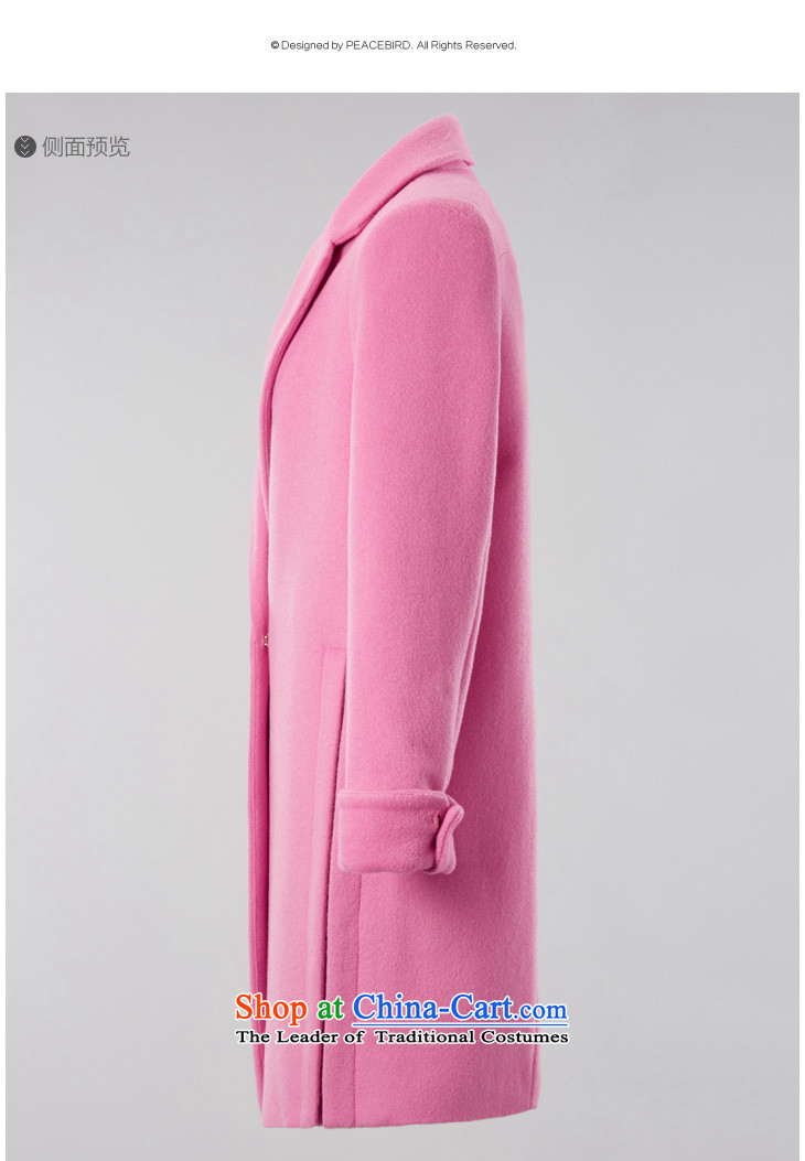 [ New shining peacebird Women's Health 2015 winter clothing new products lapel cocoon-coats A4AA54596 pink S picture, prices, brand platters! The elections are supplied in the national character of distribution, so action, buy now enjoy more preferential! As soon as possible.