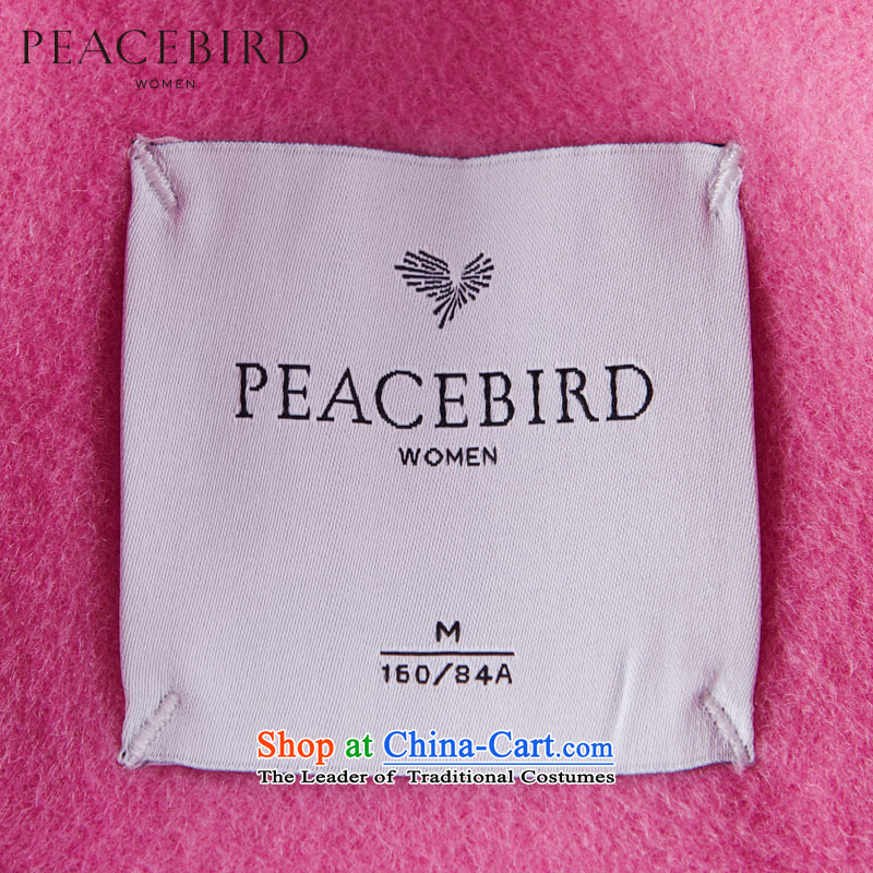 [ New shining peacebird Women's Health 2015 winter clothing new products lapel cocoon-coats A4AA54596 pink S PEACEBIRD shopping on the Internet has been pressed.
