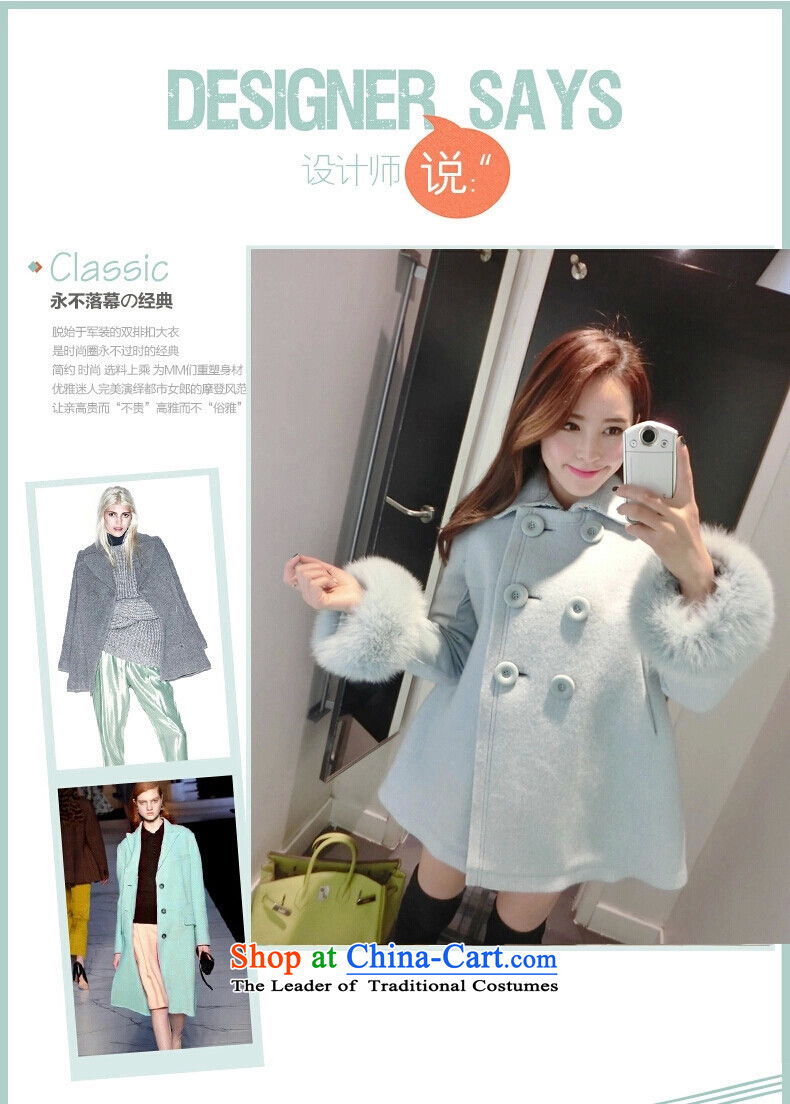 The first declared 2015 as the winter new gross large jacket? female relaxd A version of Fat MM a wool coat cuff /895 5XL gross light blue 180-195 around 922.747 picture, prices, brand platters! The elections are supplied in the national character of distribution, so action, buy now enjoy more preferential! As soon as possible.