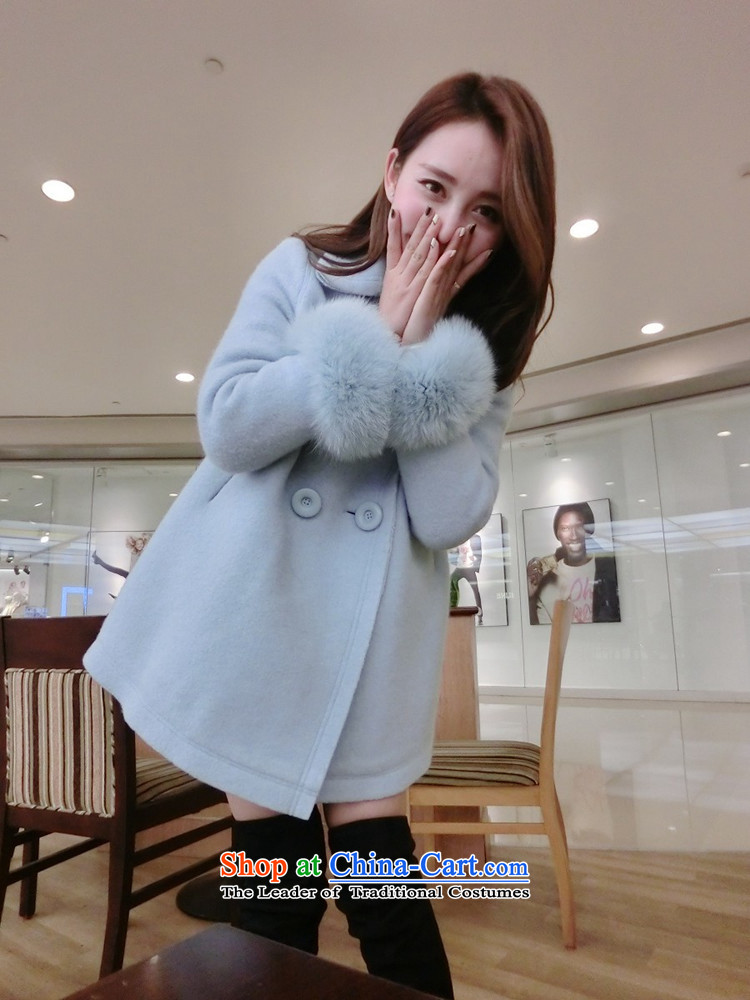 The first declared 2015 as the winter new gross large jacket? female relaxd A version of Fat MM a wool coat cuff /895 5XL gross light blue 180-195 around 922.747 picture, prices, brand platters! The elections are supplied in the national character of distribution, so action, buy now enjoy more preferential! As soon as possible.