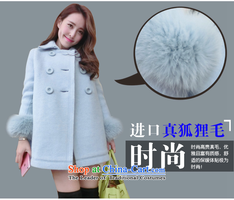 The first declared 2015 as the winter new gross large jacket? female relaxd A version of Fat MM a wool coat cuff /895 5XL gross light blue 180-195 around 922.747 picture, prices, brand platters! The elections are supplied in the national character of distribution, so action, buy now enjoy more preferential! As soon as possible.