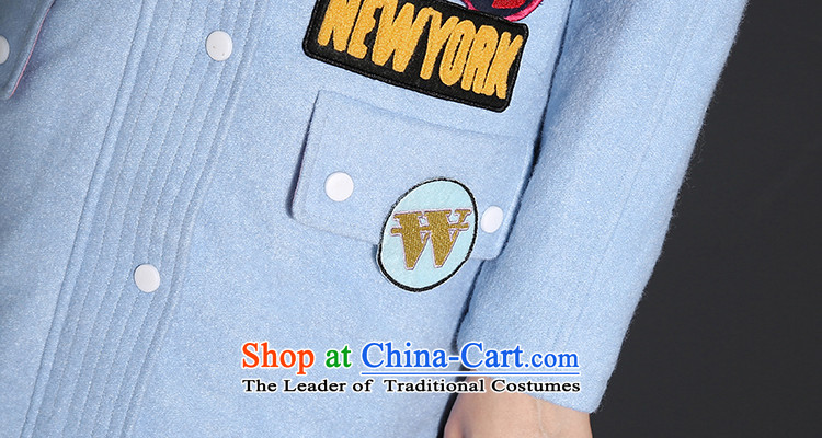 Princess Returning Pearl 2015 Winter Olympics 7 new affixed cloth embroidered collar-rotator cuff so Coat female blue L picture, prices, brand platters! The elections are supplied in the national character of distribution, so action, buy now enjoy more preferential! As soon as possible.