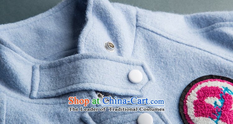 Princess Returning Pearl 2015 Winter Olympics 7 new affixed cloth embroidered collar-rotator cuff so Coat female blue L picture, prices, brand platters! The elections are supplied in the national character of distribution, so action, buy now enjoy more preferential! As soon as possible.