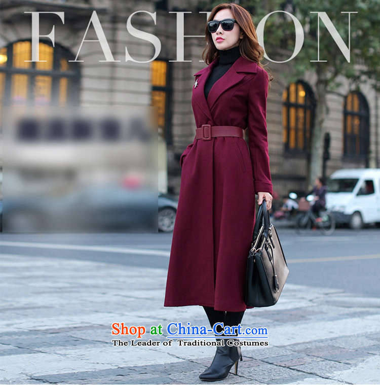  2015 Autumn and winter has sin temperament long wool coat female Red Hair??? on the girl who grew up coat jacket wine red XL Photo, prices, brand platters! The elections are supplied in the national character of distribution, so action, buy now enjoy more preferential! As soon as possible.