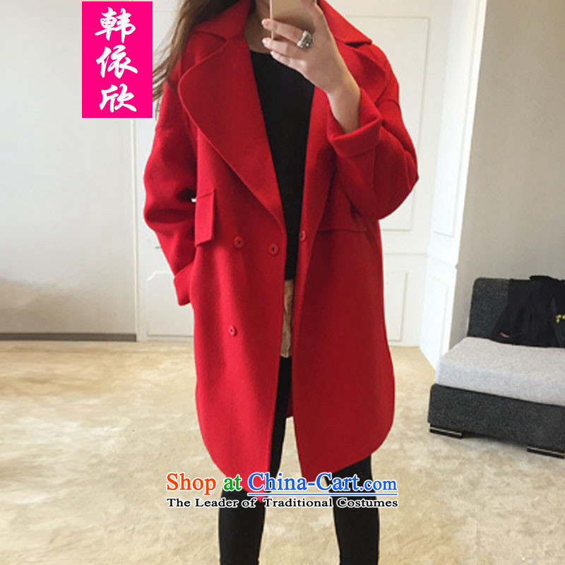 According to the Korea Yan thick large sister women 2015 Fall/Winter Collections of the new Korean double-side-Video In thin horny long hair? jacket female brown 4XL recommended weight, in accordance with the Korean 160-180 Yan Shopping on the Internet has been pressed.