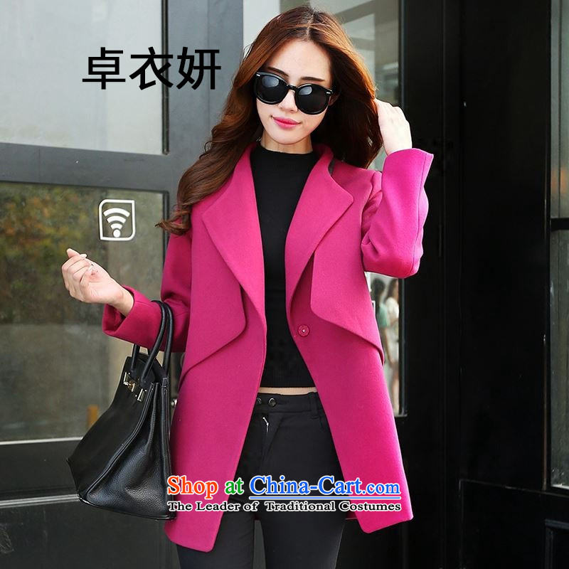 The trend is stitching 1453_ child in Sau San long coats of gross? female red L