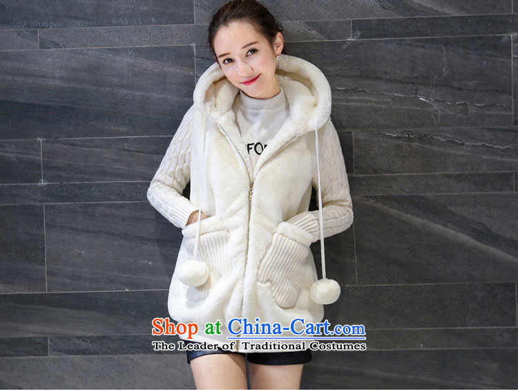 Sin has winter clothing Korean thick and plush cotton jacket stitching smart casual female autumn and winter short) with cap cotton coat female khaki L picture, prices, brand platters! The elections are supplied in the national character of distribution, so action, buy now enjoy more preferential! As soon as possible.