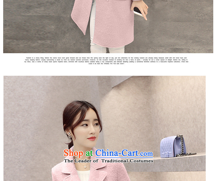 Sin has been gross girls jacket? Long Korean Sau San video thin 2015 autumn and winter new temperament women han bum a wool coat pink   L picture, prices, brand platters! The elections are supplied in the national character of distribution, so action, buy now enjoy more preferential! As soon as possible.