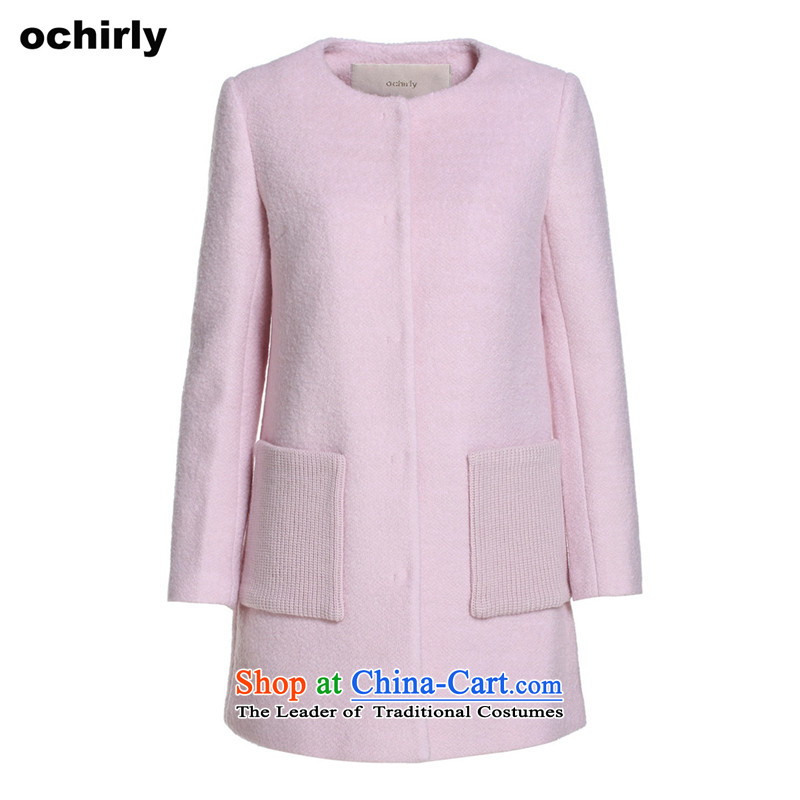 The new Europe, ochirly female stylish stitching in long loose Washable Wool Sweater 1143346050? XS(155/80A), 180 Europe, Pink (ochirly) , , , shopping on the Internet