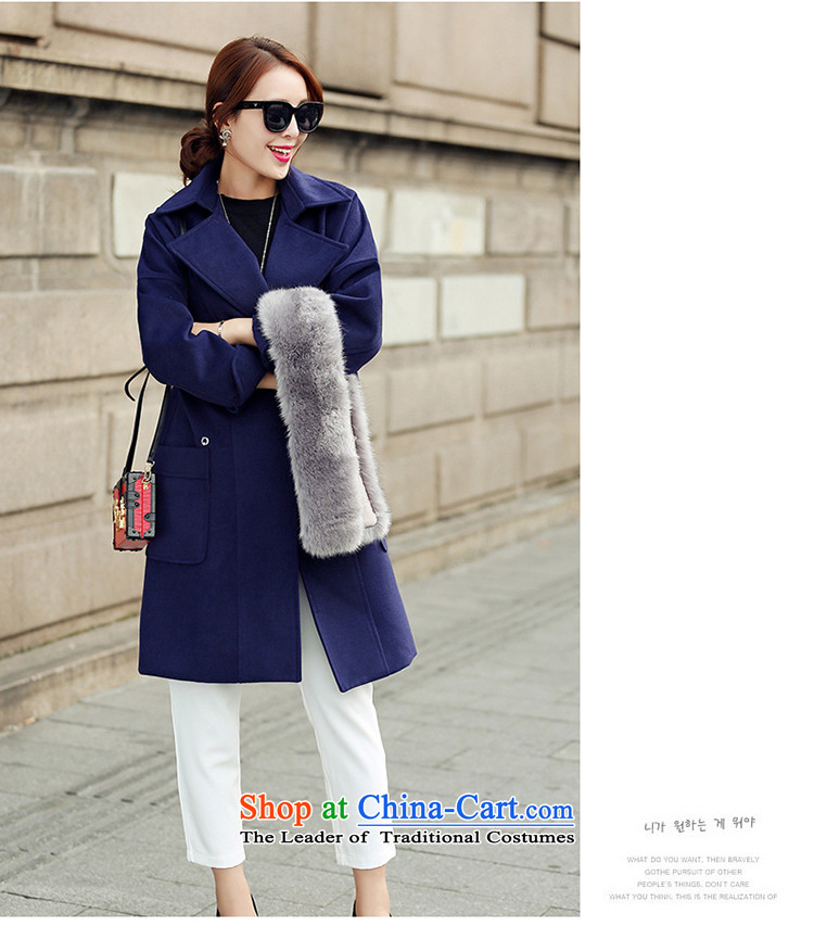 8Pak 2015 autumn and winter new pockets in reverse collar long gross navy blue coat? XXL picture, prices, brand platters! The elections are supplied in the national character of distribution, so action, buy now enjoy more preferential! As soon as possible.