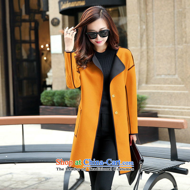 Sin has loaded the autumn and winter 2015 new Korean girl in gross? jacket long minimalist leisure autumn and winter coats and a woman   had sin ho Kim XL, , , , shopping on the Internet