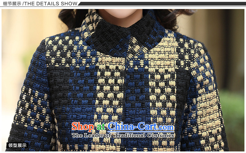 Xuan ina gross? 2015 autumn and winter coats female Korean version of the new in Sau San long 7/Coarse Wool tweed jacket XX8530 navy M picture, prices, brand platters! The elections are supplied in the national character of distribution, so action, buy now enjoy more preferential! As soon as possible.