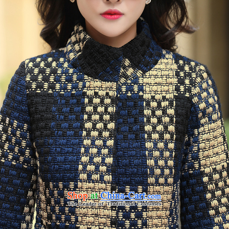 Xuan ina gross? 2015 autumn and winter coats female Korean version of the new in Sau San long 7/Coarse Wool tweed jacket XX8530 navy M Xuan ina , , , shopping on the Internet