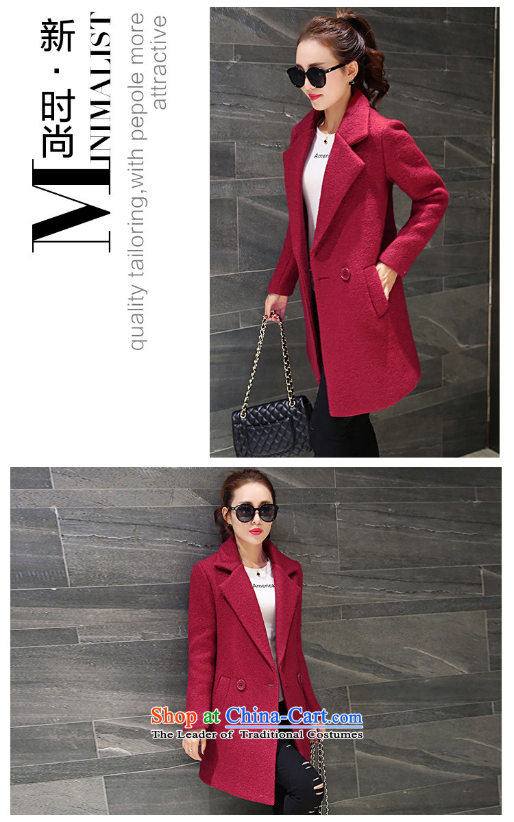 The wounds of Kai jacket in gross? Long 2015 autumn and winter new long-sleeved ni-cashmere overcoat thick Sau San purple M picture, prices, brand platters! The elections are supplied in the national character of distribution, so action, buy now enjoy more preferential! As soon as possible.
