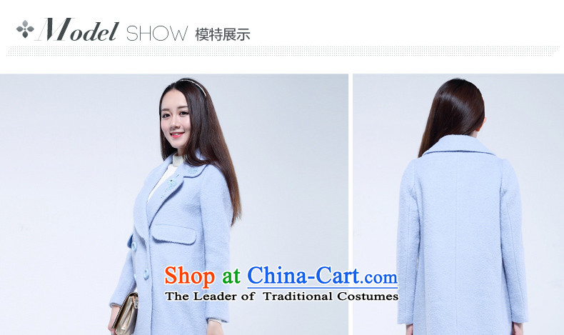 Flower to 2015 winter clothing new Korean edition suits for double-plush coat women in what cloak 30VD71320 POWDER BLUE M picture, prices, brand platters! The elections are supplied in the national character of distribution, so action, buy now enjoy more preferential! As soon as possible.