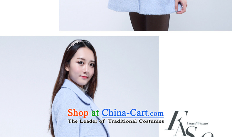 Flower to 2015 winter clothing new Korean edition suits for double-plush coat women in what cloak 30VD71320 POWDER BLUE M picture, prices, brand platters! The elections are supplied in the national character of distribution, so action, buy now enjoy more preferential! As soon as possible.