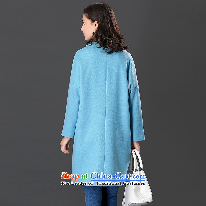 Ho Pui 2015 Fall/Winter Collections in the new Korean long wool a wool coat female suits for blue jacket , L gross? Ho Pei (lanpei) , , , shopping on the Internet