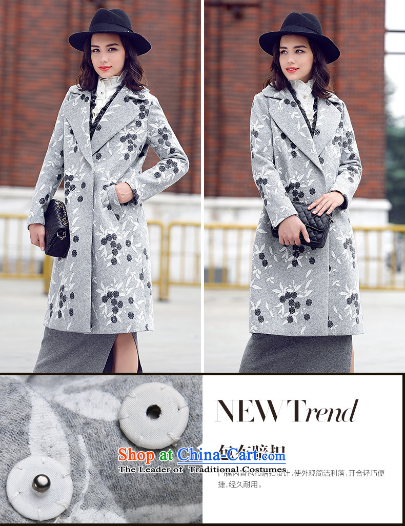 Ho Pui 2015 autumn and winter new woolen suit a wool coat embroidered for Sau San Mao jacket girl in long?) Gray L picture, prices, brand platters! The elections are supplied in the national character of distribution, so action, buy now enjoy more preferential! As soon as possible.