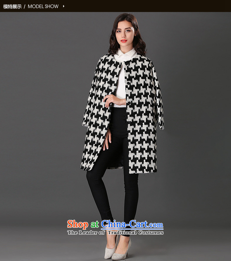 Ho Pui 2015 autumn and winter new women's round-neck collar minimalist wool a wool coat latticed gross girls jacket? Long chidori grid M picture, prices, brand platters! The elections are supplied in the national character of distribution, so action, buy now enjoy more preferential! As soon as possible.