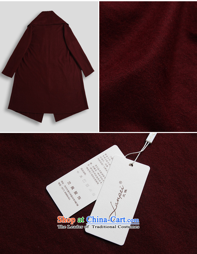 Ho Pui 2015 autumn and winter new larger flip washable wool a wool coat girl in long irregular low gross? jacket, wine red L picture, prices, brand platters! The elections are supplied in the national character of distribution, so action, buy now enjoy more preferential! As soon as possible.