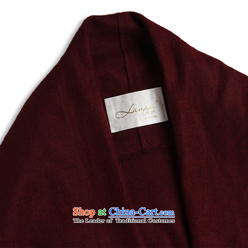 Ho Pui 2015 autumn and winter new larger flip washable wool a wool coat girl in long shall not rule  of $ L, wine red jacket? Ho Pei (lanpei) , , , shopping on the Internet