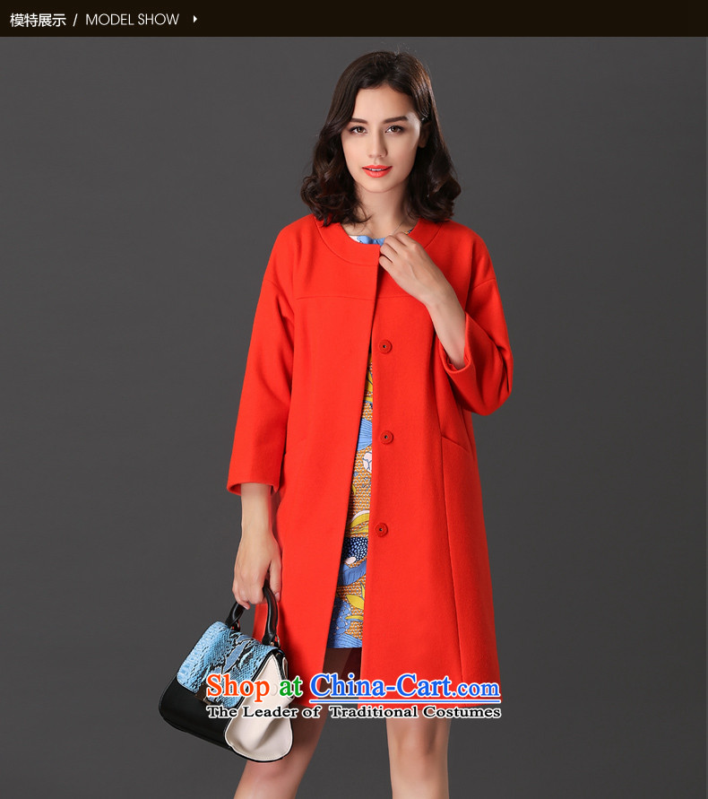 Ho Pui 2015 new autumn and winter clothes in long washable wool a wool coat 9 cuff gross? female watermelon red jacket L picture, prices, brand platters! The elections are supplied in the national character of distribution, so action, buy now enjoy more preferential! As soon as possible.
