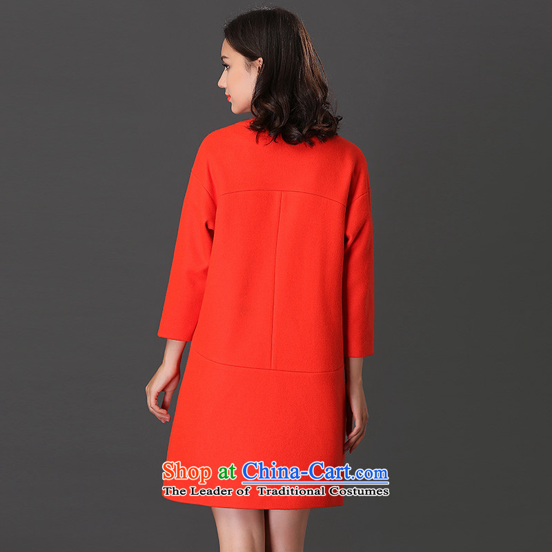 Ho Pui 2015 new autumn and winter clothes in long washable wool a wool coat 9 cuff gross? female watermelon red L jacket, PEI (lanpei) , , , shopping on the Internet