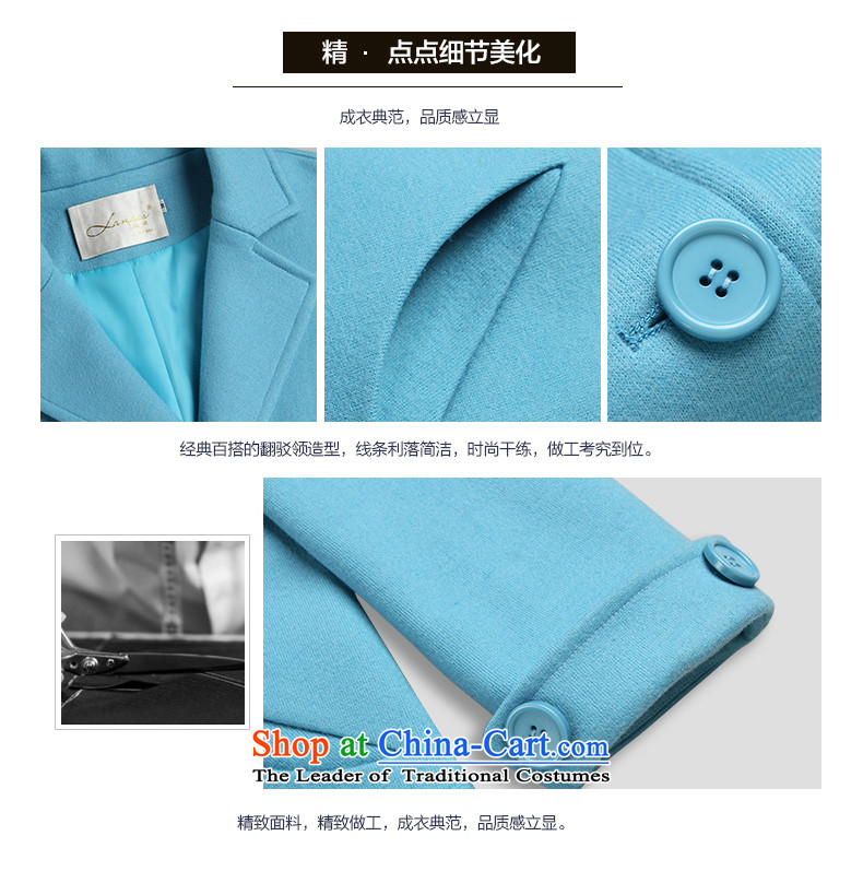Ho Pui 2015 autumn and winter new suit for long hair? overcoat female Sau San a blue jacket wool M picture, prices, brand platters! The elections are supplied in the national character of distribution, so action, buy now enjoy more preferential! As soon as possible.