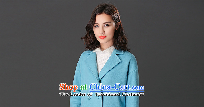 Ho Pui 2015 autumn and winter new suit for long hair? overcoat female Sau San a blue jacket wool M picture, prices, brand platters! The elections are supplied in the national character of distribution, so action, buy now enjoy more preferential! As soon as possible.