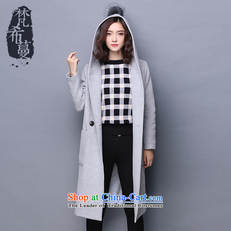 2015 Autumn and winter new Korean minimalist look like a wool coat cap in long hair? female and 66,116 had color jacket , M, Van Gogh Greek Golden Harvest (vimly) , , , shopping on the Internet