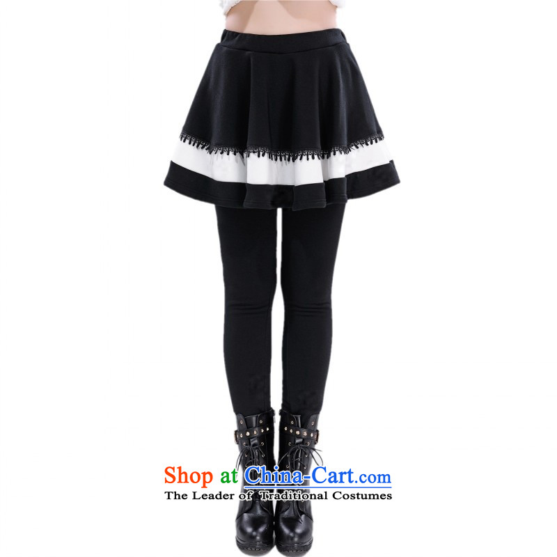 Payment on delivery to 2015 autumn and winter leave trousers two girls wearing trousers, forming the basis of the large, forming the thick wool pants Trousers tight elastic Bonfrere looked as casual wear black 3XL 2 feet 75-3 feet 9, Slim Connie shopping