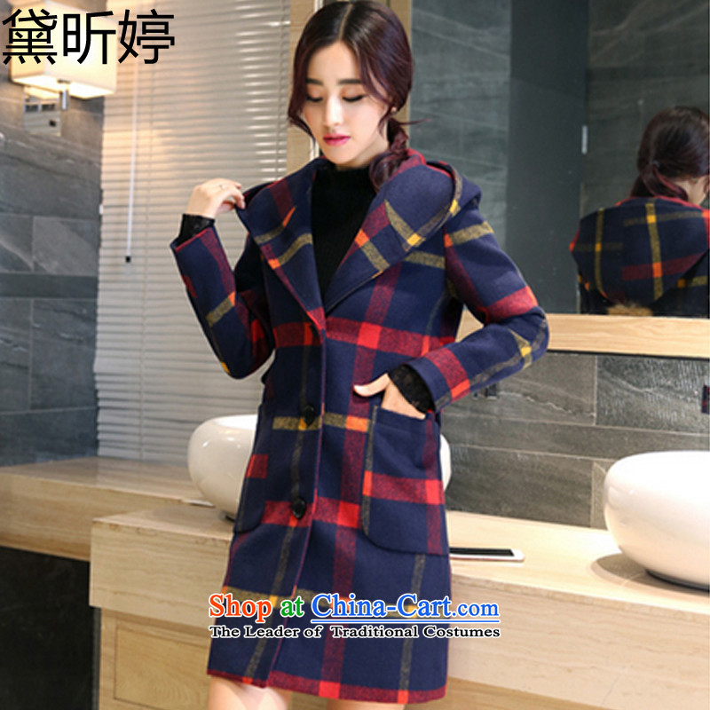 Doi Hsin Ting2015 autumn and winter new Korean version of gross ball video thin ni-Sau San Mao? 2362 red and yellow female coats ofM