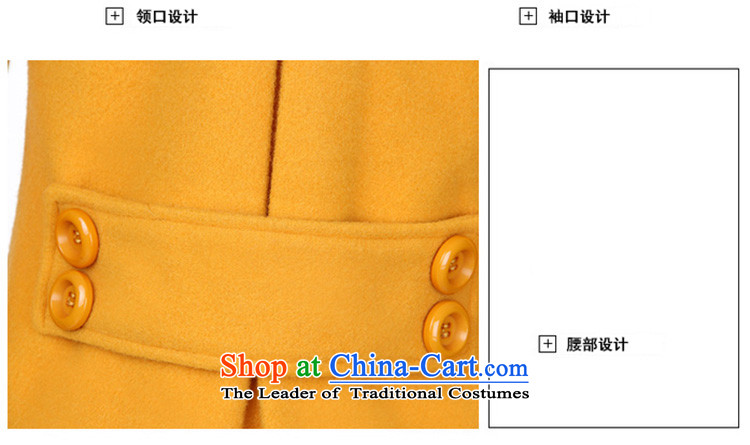 The land   by 2015 Fall/Winter Collections in the new Korean long Sau San Wild Hair Jacket coat? female Yellow M picture, prices, brand platters! The elections are supplied in the national character of distribution, so action, buy now enjoy more preferential! As soon as possible.
