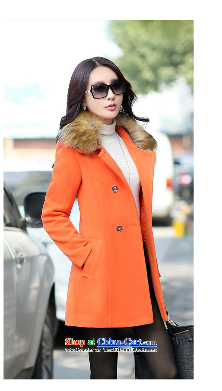 The  2015 autumn and winter love new stylish wild beauty Korean small wind in long-gross jacket coat? Navy Female M picture, prices, brand platters! The elections are supplied in the national character of distribution, so action, buy now enjoy more preferential! As soon as possible.