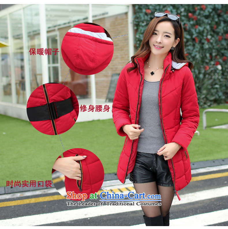 The Korean version of the 2015 Winter Olympics women who decorated cotton coat wild thick quality in large numbers of women in the countrysides long autumn and winter large Korean women who are padded coats decorated in magenta 5XL picture, prices, brand platters! The elections are supplied in the national character of distribution, so action, buy now enjoy more preferential! As soon as possible.