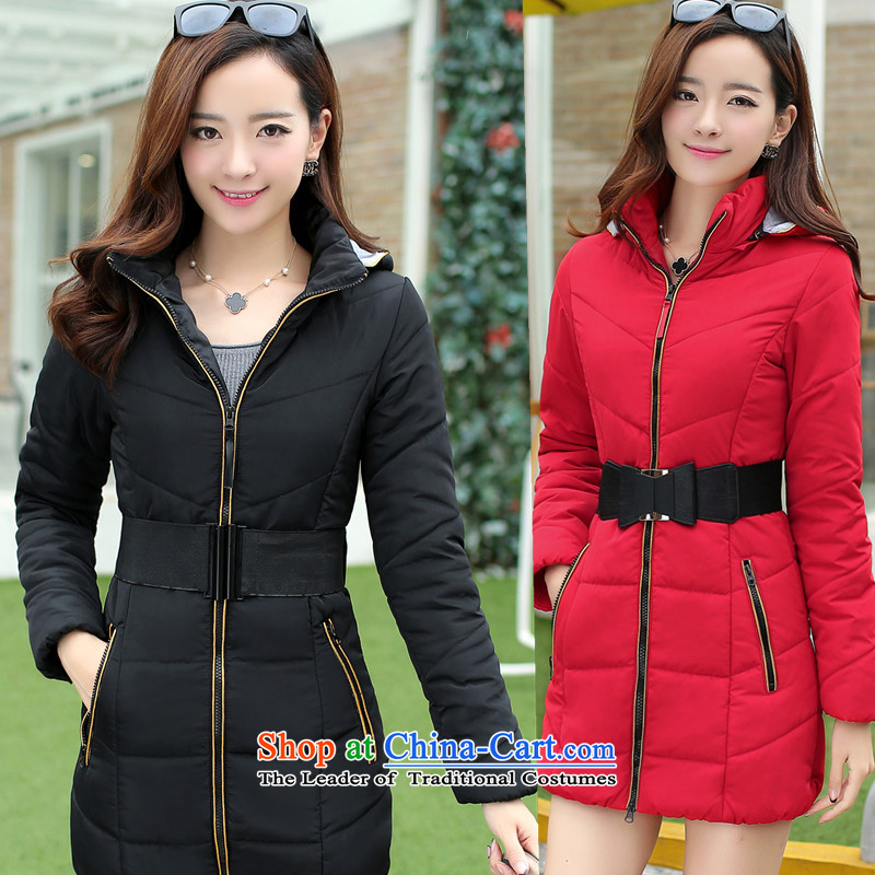 The Korean version of the 2015 Winter Olympics women who decorated cotton coat wild thick quality in large numbers of women in the countrysides long autumn and winter large Korean women who are padded coats decorated in magenta 5XL, Biao (BIAOSHANG yet) , , , shopping on the Internet