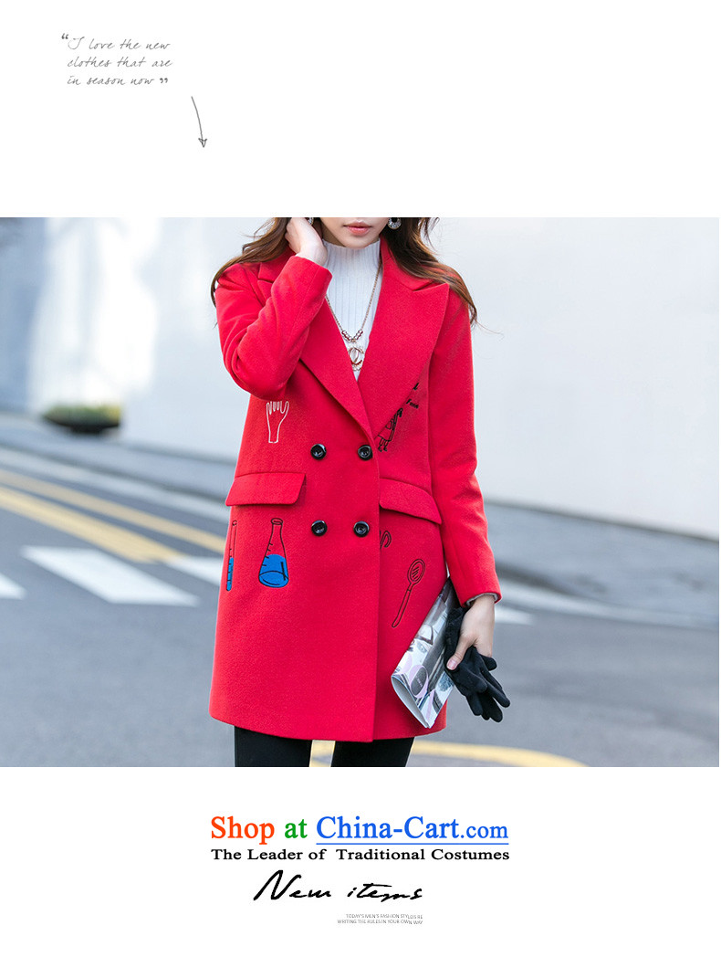 One meter Sunshine  2015 winter clothing new gross girls jacket? Long Korean thin and color graphics Sau San Mao coats female Red? M picture, prices, brand platters! The elections are supplied in the national character of distribution, so action, buy now enjoy more preferential! As soon as possible.