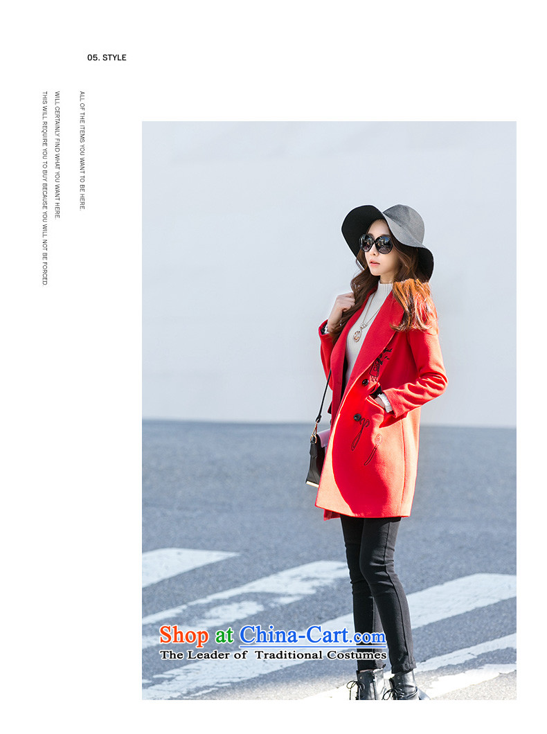 One meter Sunshine  2015 winter clothing new gross girls jacket? Long Korean thin and color graphics Sau San Mao coats female Red? M picture, prices, brand platters! The elections are supplied in the national character of distribution, so action, buy now enjoy more preferential! As soon as possible.