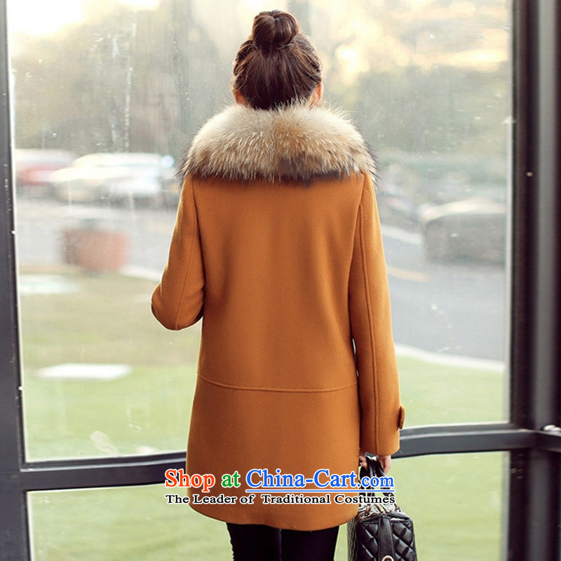 Statements were made by Lau 2015 winter clothing in New England wind long double-thick cotton wool for the gross? Kim copper-colored XXL, coats Lau Statement (she says) , , , shopping on the Internet