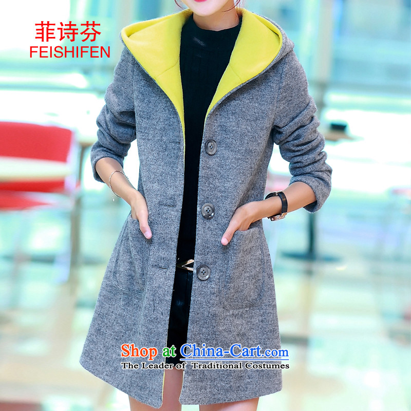 The Philippines poetry Leung added that female jacket gross cotton in the long winter 2015 Sau San new Korean loose video thin thick hair? , Ms Elsie gray overcoat M Leung (FEISHIFEN) , , , shopping on the Internet