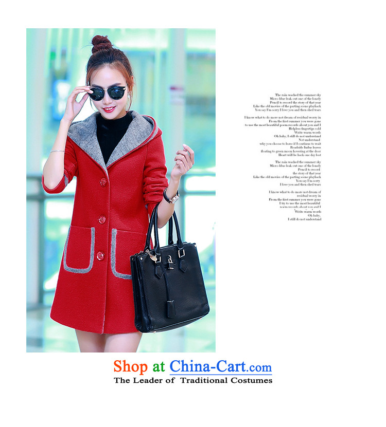 Up to 2015, Ms Elsie autumn and winter new products plus gross cotton jacket female Korean? 
