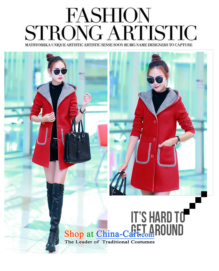 Up to 2015, Ms Elsie autumn and winter new products plus gross cotton jacket female Korean? 