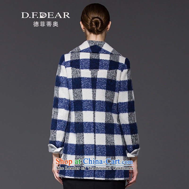 D. F. De Fiti Olara Otunnu DEAR/ autumn and winter new women's gross?   High-collar jacket coat DKD8E70I88 gross?, blue 95 S, Tak Fiti (D.F.DEAR) , , , shopping on the Internet