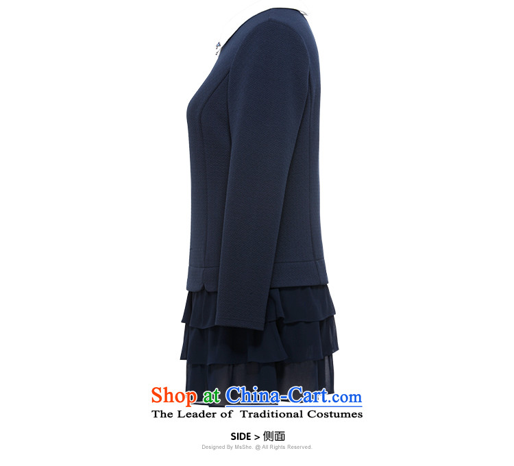 Msshe xl women 2015 new winter clothing thick MM long-sleeved shirt layer cake skirt 10873 pre-sale blue 3XL- pre-sale on 10 December to the picture, prices, brand platters! The elections are supplied in the national character of distribution, so action, buy now enjoy more preferential! As soon as possible.