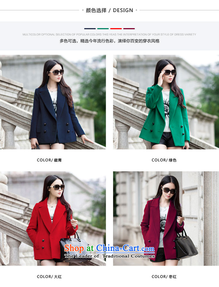 Pull the latte macchiato is gross shortage of female jacket? 2015 autumn and winter new Korean Sau San double-wool a wool coat thick female navy XXL picture, prices, brand platters! The elections are supplied in the national character of distribution, so action, buy now enjoy more preferential! As soon as possible.