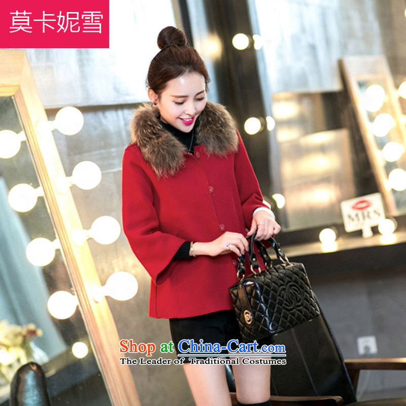 Morcar Connie snow 2015 autumn and winter new thick cloak short of Red Shawl , jacket? Mr Carne (mokanixue snow) , , , shopping on the Internet