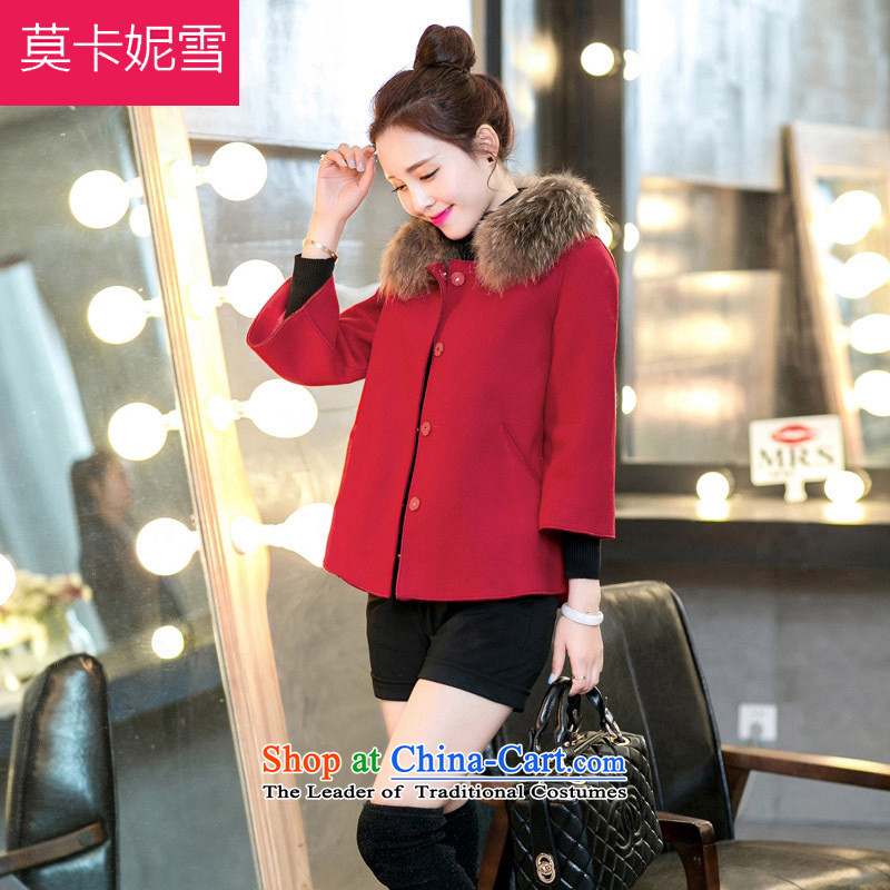 Morcar Connie snow 2015 autumn and winter new thick cloak short of Red Shawl , jacket? Mr Carne (mokanixue snow) , , , shopping on the Internet