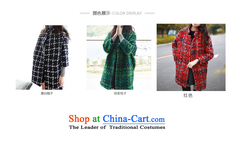 In accordance with the smell of Hei Mao jacket female Korean? the date of college students girls gross sub-style coats in long?) loose video thin young daughter thick black and white checkered warm M picture, prices, brand platters! The elections are supplied in the national character of distribution, so action, buy now enjoy more preferential! As soon as possible.