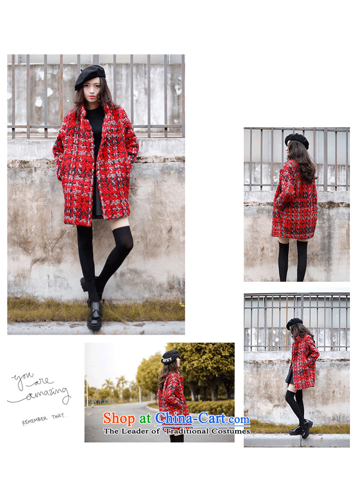 In accordance with the smell of Hei Mao jacket female Korean? the date of college students girls gross sub-style coats in long?) loose video thin young daughter thick black and white checkered warm M picture, prices, brand platters! The elections are supplied in the national character of distribution, so action, buy now enjoy more preferential! As soon as possible.