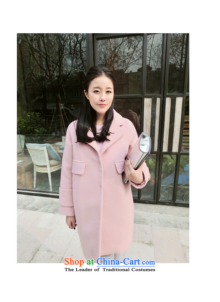 Mr Vladimir 2015 autumn and winter new women's pocket loose hair? jacket coat in the medium to long term, female? 0972 gross coats female pink L picture, prices, brand platters! The elections are supplied in the national character of distribution, so action, buy now enjoy more preferential! As soon as possible.